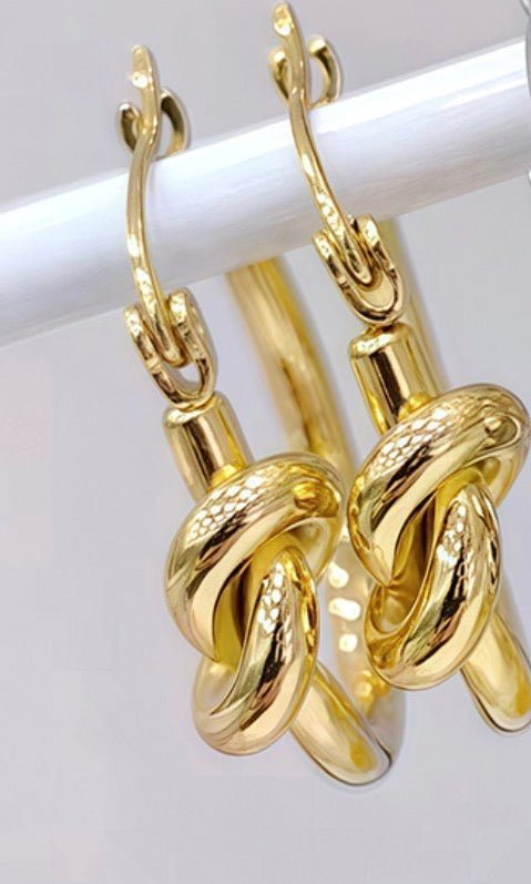 Classic Knot Hoop Earrings