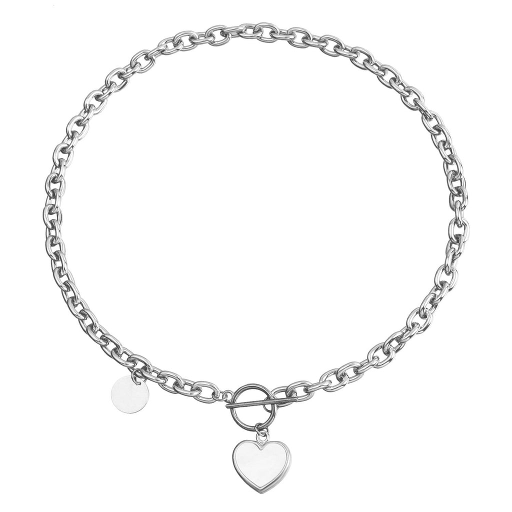 Luxe Heart Toggle Necklace