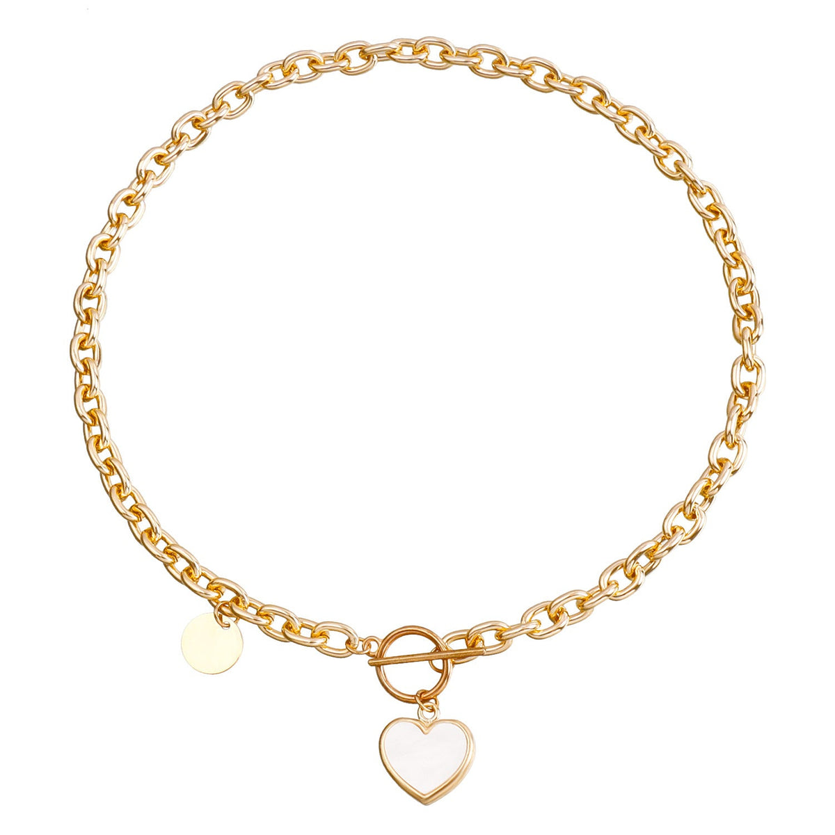Luxe Heart Toggle Necklace