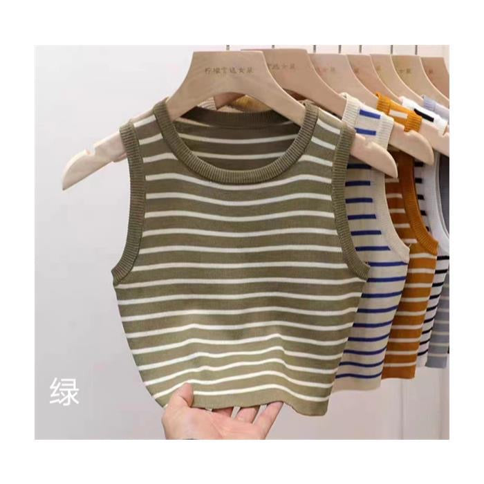 Classic Striped Knit Tank Top
