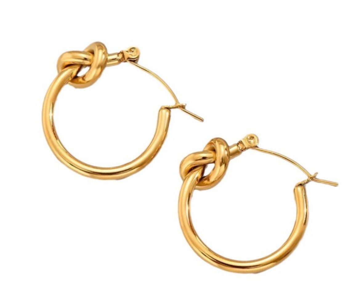 Classic Knot Hoop Earrings