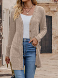 Cozy Ribbed Button-Front Cardigan