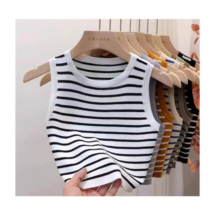 Classic Striped Knit Tank Top