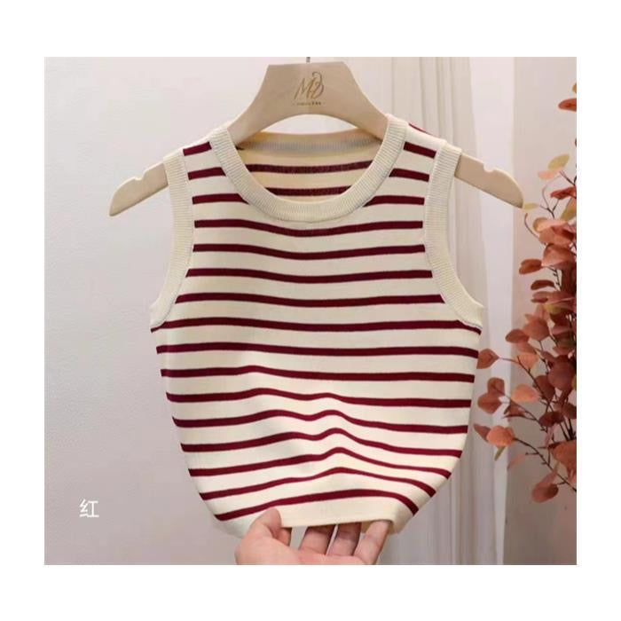 Classic Striped Knit Tank Top