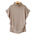 Elegant Draped Mock-Neck Top