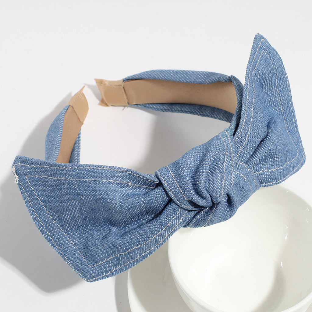 Denim Bow Headband