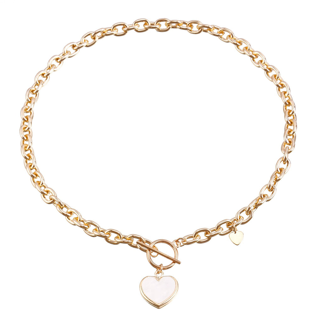Luxe Heart Toggle Necklace