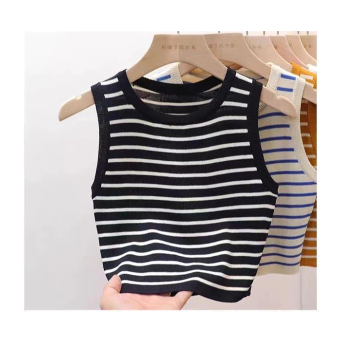 Classic Striped Knit Tank Top