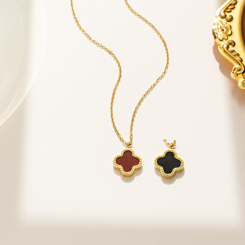 Double Side Clover Necklace